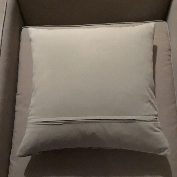 Crate & Barrel Large Circle Stitch Pillow (with Feather/Down insert) - 20 x 20 - Picture 3 of 8